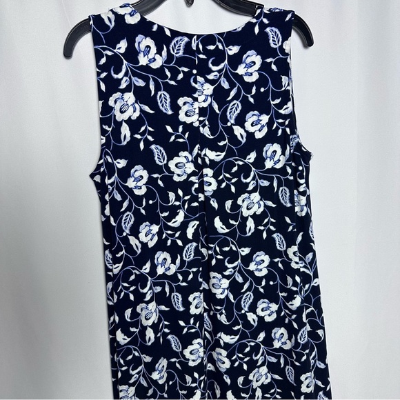 J. Jill Wearever Collection Maxi Navy Floral Sleeveless Maxi Dress NWT sz S - Picture 8 of 11